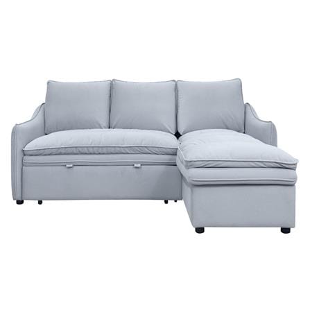 RIGHT-HAND FACING L-SHAPED SOFA FURDINI MARCEL PET FRIENDLY GREY [EXCLUSIVE FROM HOMEPRO THAILAND]