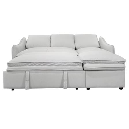 RIGHT-HAND FACING L-SHAPED SOFA FURDINI MARCEL PET FRIENDLY WHITE [EXCLUSIVE FROM HOMEPRO THAILAND]