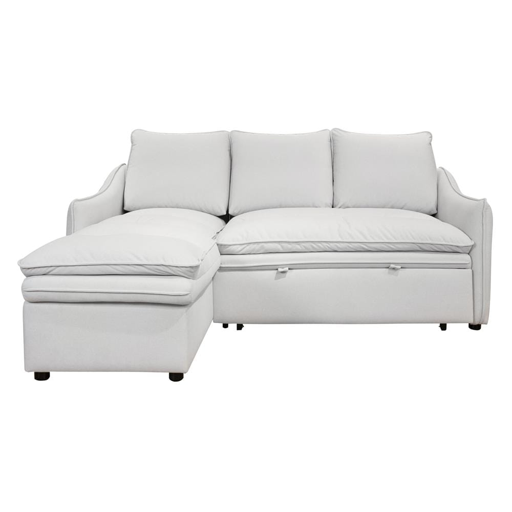 LEFT-HAND FACING L-SHAPED SOFA FURDINI MARCEL PET FRIENDLY WHITE [EXCLUSIVE FROM HOMEPRO THAILAND]