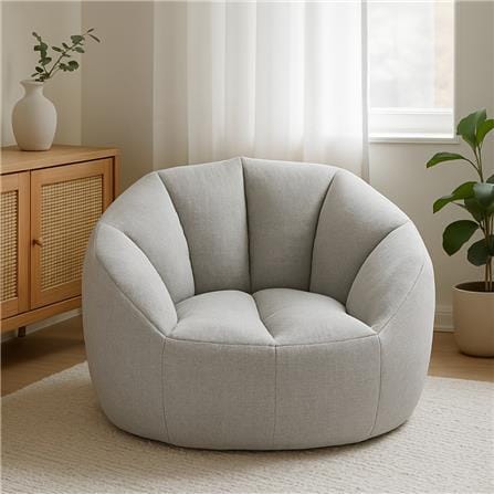 HOME LIVING STYLE BEAN BAG VENICE 75X68X50CM SILVER