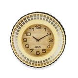 WALL CLOCK HALO H1602 16" RATTAN BLACK