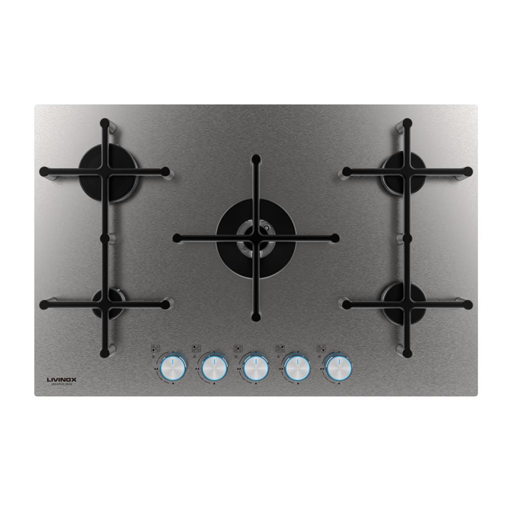 LIVINOX BUILT IN GAS HOB LGH-E765L 5B 5BURNER 5.5KW 88CM 4kW+3.0kW+2X1.75kW+1.0kW