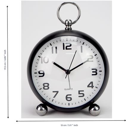 ALARM CLOCK ECHT E521 5 GLASS BLACK