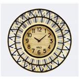 WALL CLOCK HALO H1801 18" RATTAN BLACK