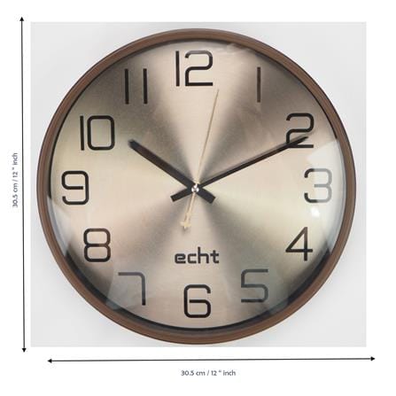 WALL CLOCK ECHT E941 12" ROSE GOLD