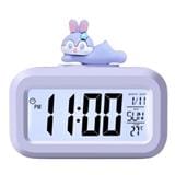 ALARM CLOCK DIGITAL LCD E470 CARTOON PURPLE