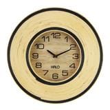WALL CLOCK HALO H1601 RATTAN BROWN