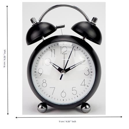 ALARM CLOCK ECHT E516 4" BLACK