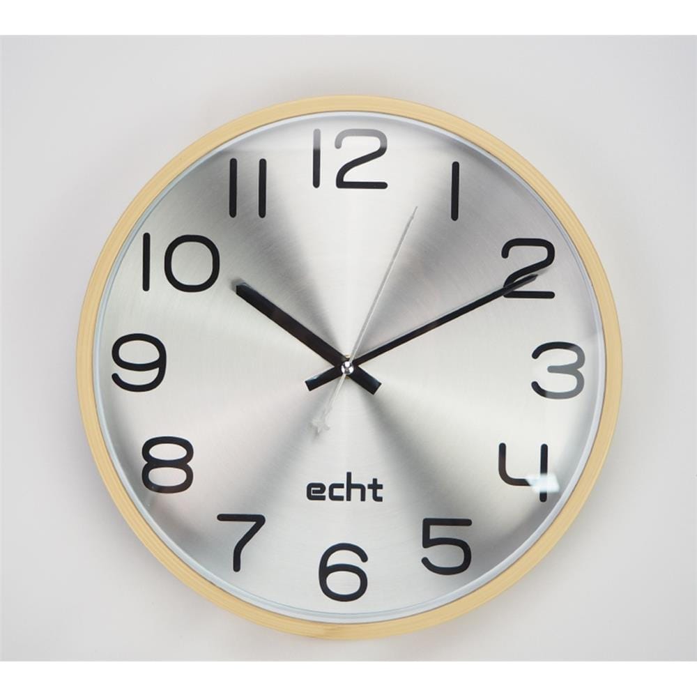 WALL CLOCK ECHT E942 12" SILVER