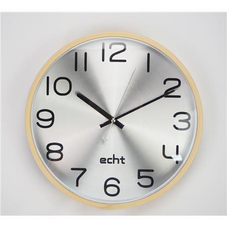 WALL CLOCK ECHT E942 12" SILVER