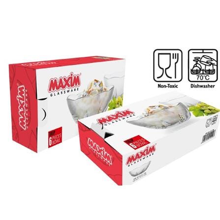 MAXIM GLASS BOWL SET 6S TULIP MB45-5/3-2GB