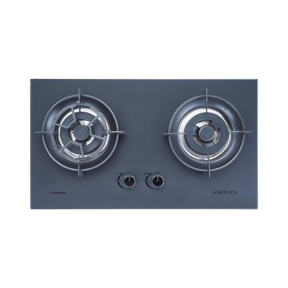 FABER FLEXIBLE CUT OUT GAS HOB FBIH-G752B520TGM BLACK 2 BURNERS 5.2KW 75CM