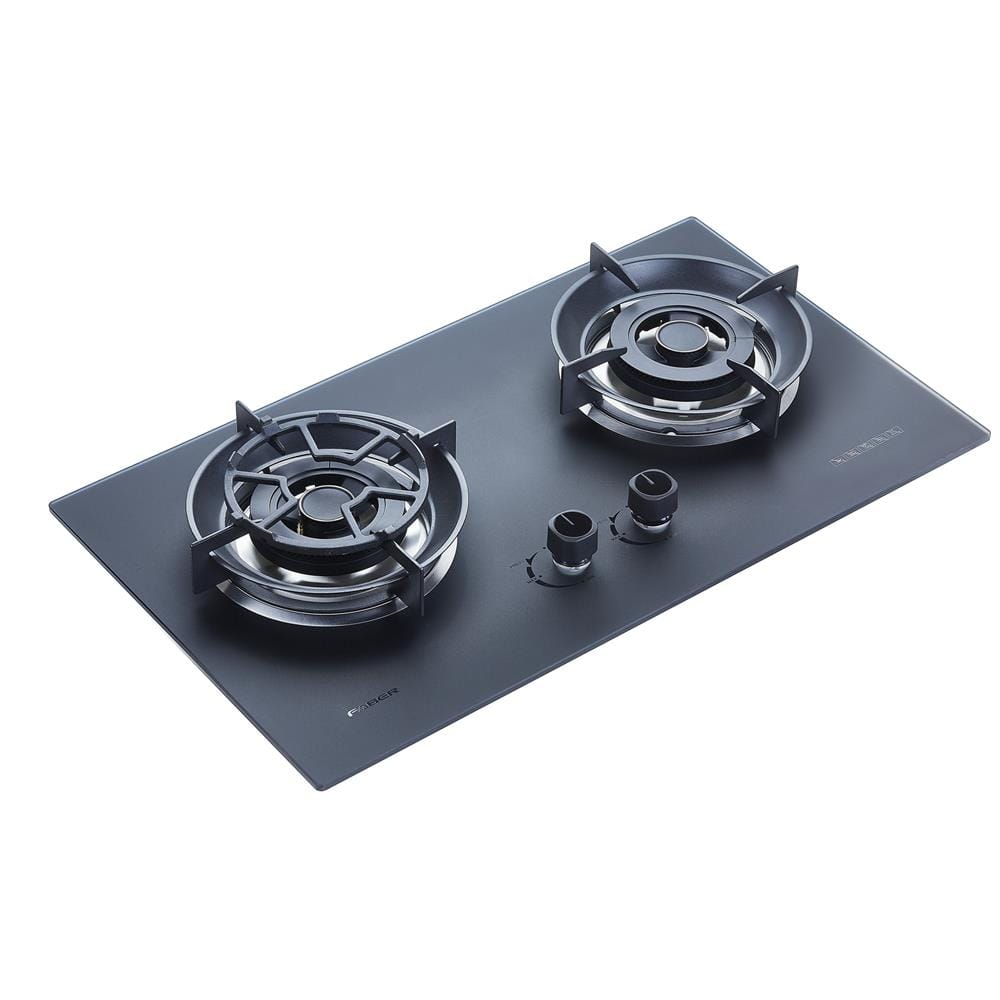 FABER FLEXIBLE CUT OUT GAS HOB FBIH-G752B520TGM BLACK 2 BURNERS 5.2KW 75CM