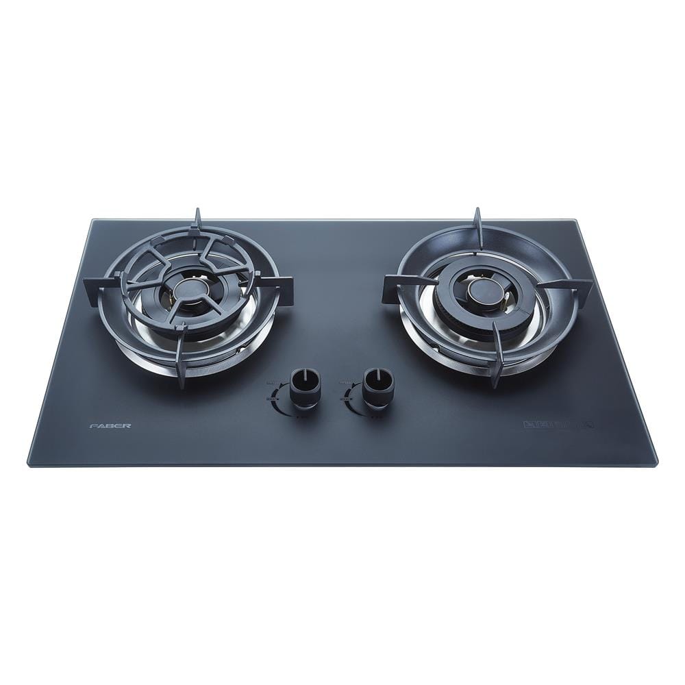 FABER FLEXIBLE CUT OUT GAS HOB FBIH-G752B520TGM BLACK 2 BURNERS 5.2KW 75CM