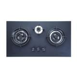 FABER FLEXIBLE CUT OUT GAS HOB FBIH-G903B520TGM BLACK 3 BURNERS 5.2KW 90CM