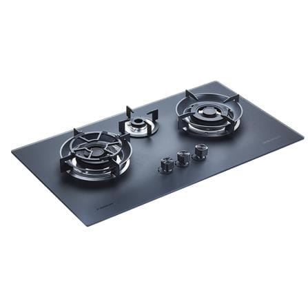 FABER FLEXIBLE CUT OUT GAS HOB FBIH-G903B520TGM BLACK 3 BURNERS 5.2KW 90CM