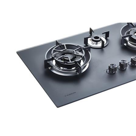 FABER FLEXIBLE CUT OUT GAS HOB FBIH-G903B520TGM BLACK 3 BURNERS 5.2KW 90CM