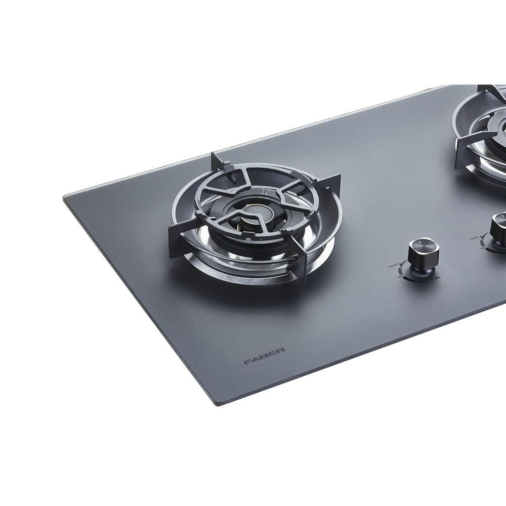 FABER FLEXIBLE CUT OUT GAS HOB FBIH-G902B520TGM BLACK 2 BURNERS 5.2KW 90CM