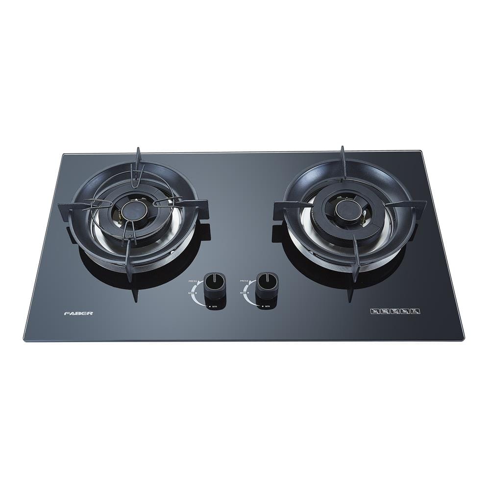 FABER FLEXIBLE CUT OUT GAS HOB FBIH-G752B520TG BLACK 2 BURNERS 5.2KW 75CM