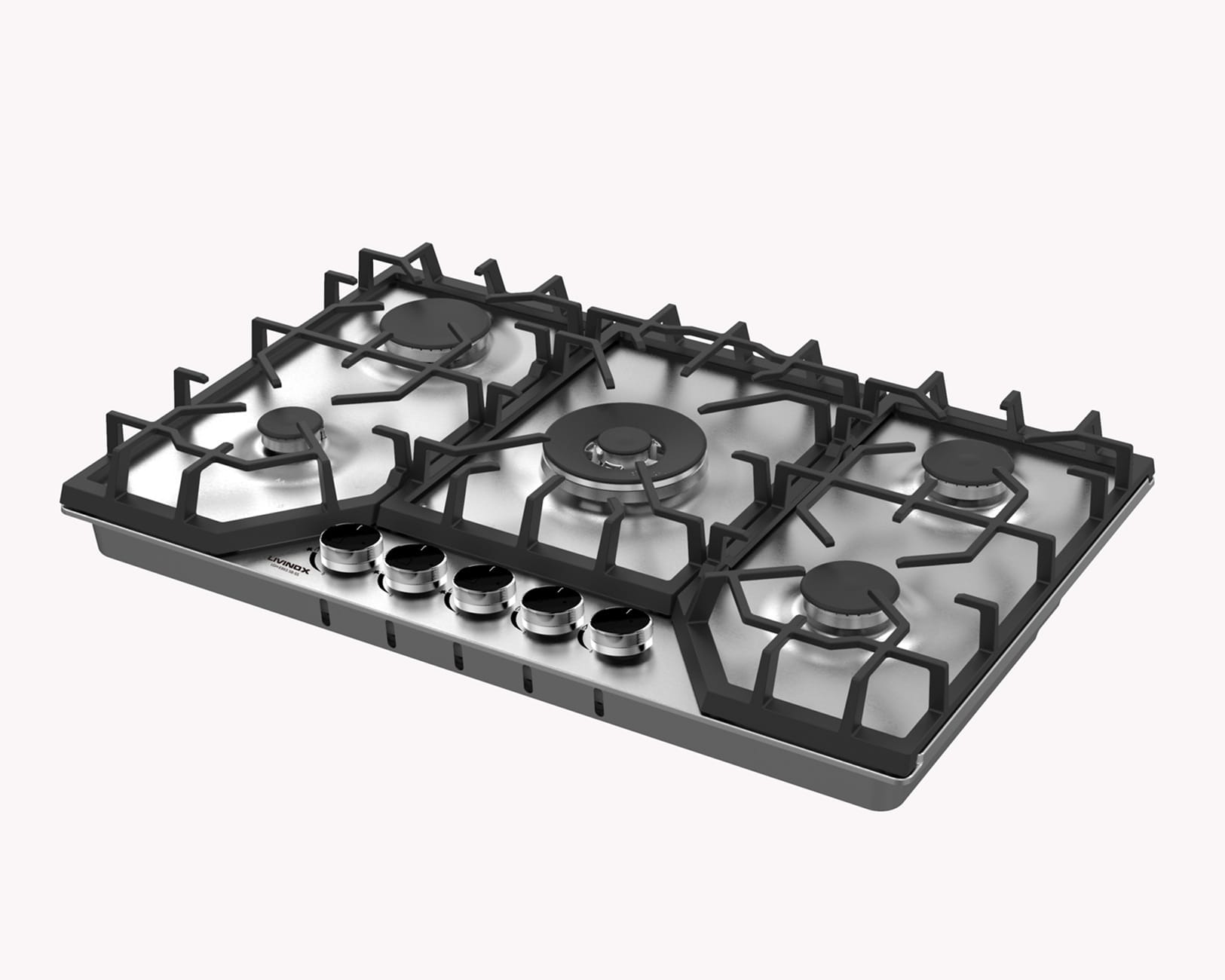 LIVINOX GAS HOB LGH-E865 5B-SS 5BURNER 86CM STAINLESS STEEL 4.0kW+3.0kW+2X1.75kW+1.0kW