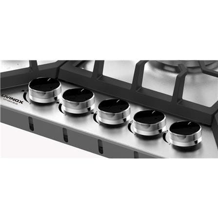 LIVINOX GAS HOB LGH-E865 5B-SS 5BURNER 86CM STAINLESS STEEL 4.0kW+3.0kW+2X1.75kW+1.0kW