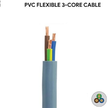 FAJAR 2.5MM x 3 CORE (50/0.25MM) FLEXIBLE CABLE 90 METER GREY