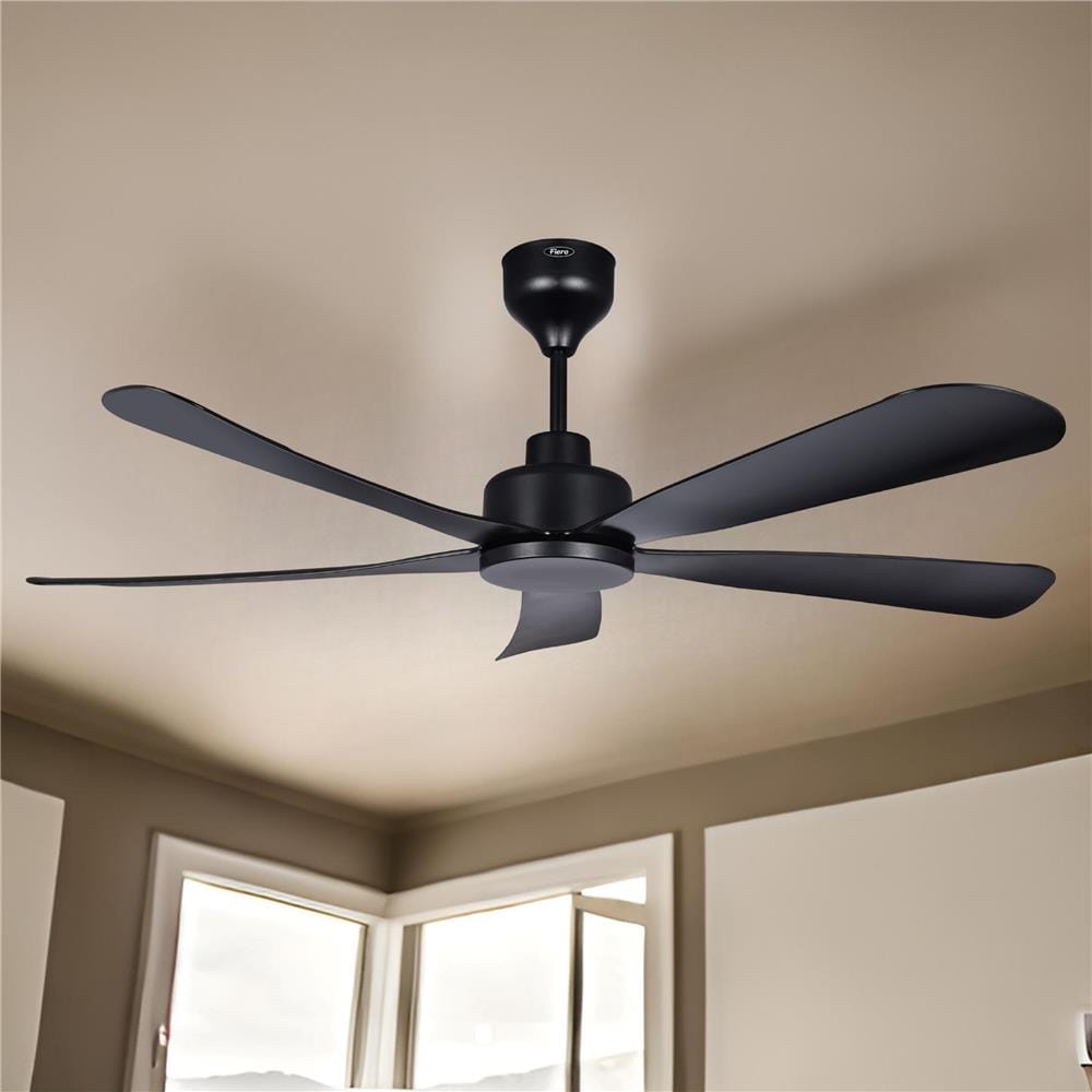FIERO CEILING FAN ASTON 56 INCH 5 BLADE MATTE BLACK