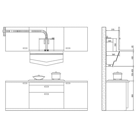 ELBA DESIGNER HOOD EH-R9898ST(GR) STAINLESS STEEL 90CM 2000M3/H