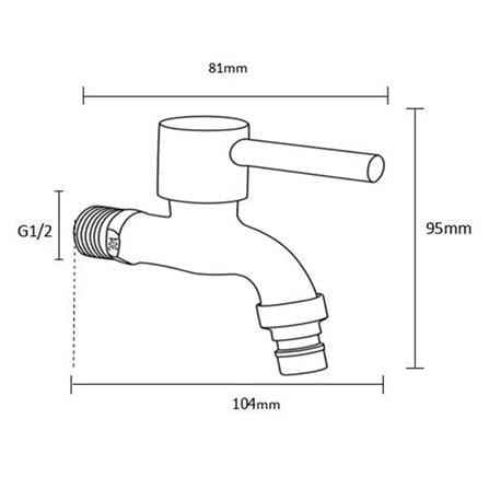 RASLAND SHANK FAUCET RA PROJECT-B CHROME