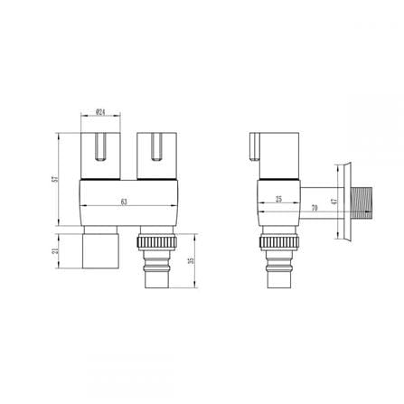 RANSLAND STOP VALVE RA C322-STN304 SILVER