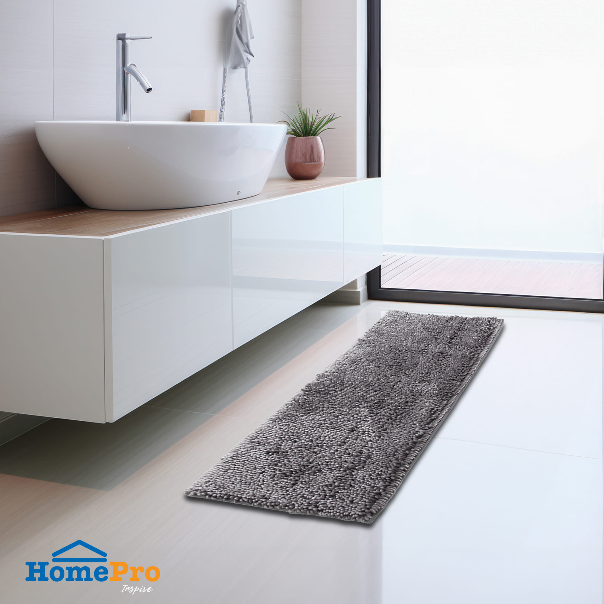 HOME LIVING STYLE RUG GRACE 45X120CM GRAY