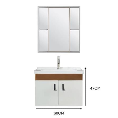 CABANA COUNTER WASHBASIN SET CBF66414 WHITE