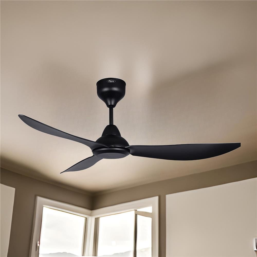 FIERO CEILING FAN ROMEO 52 INCH 3 BLADE MATTE BLACK