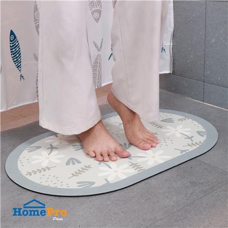 HOME LIVING STYLE RUG PU BLOOM 45X70CM LIGHT BLUE