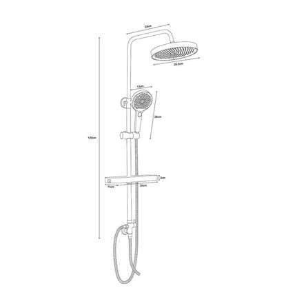 RASLAND RAIN SHOWER RA SUPREME-BLACK