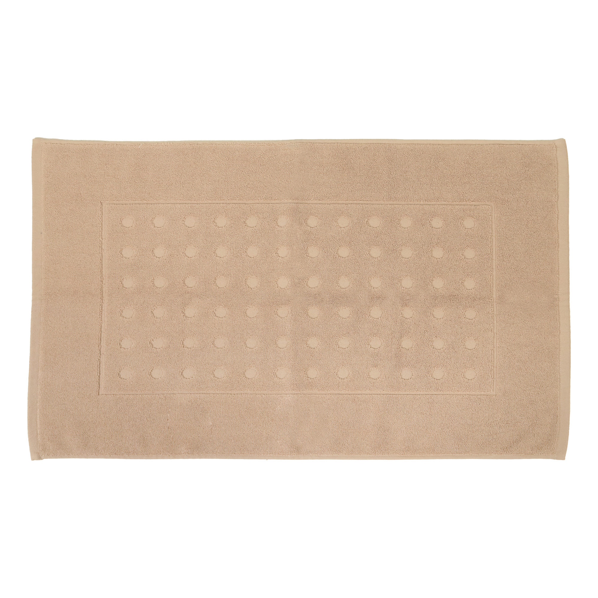 HOME LIVING STYLE TOWEL RUG POLKA 17X28INCH BROWN