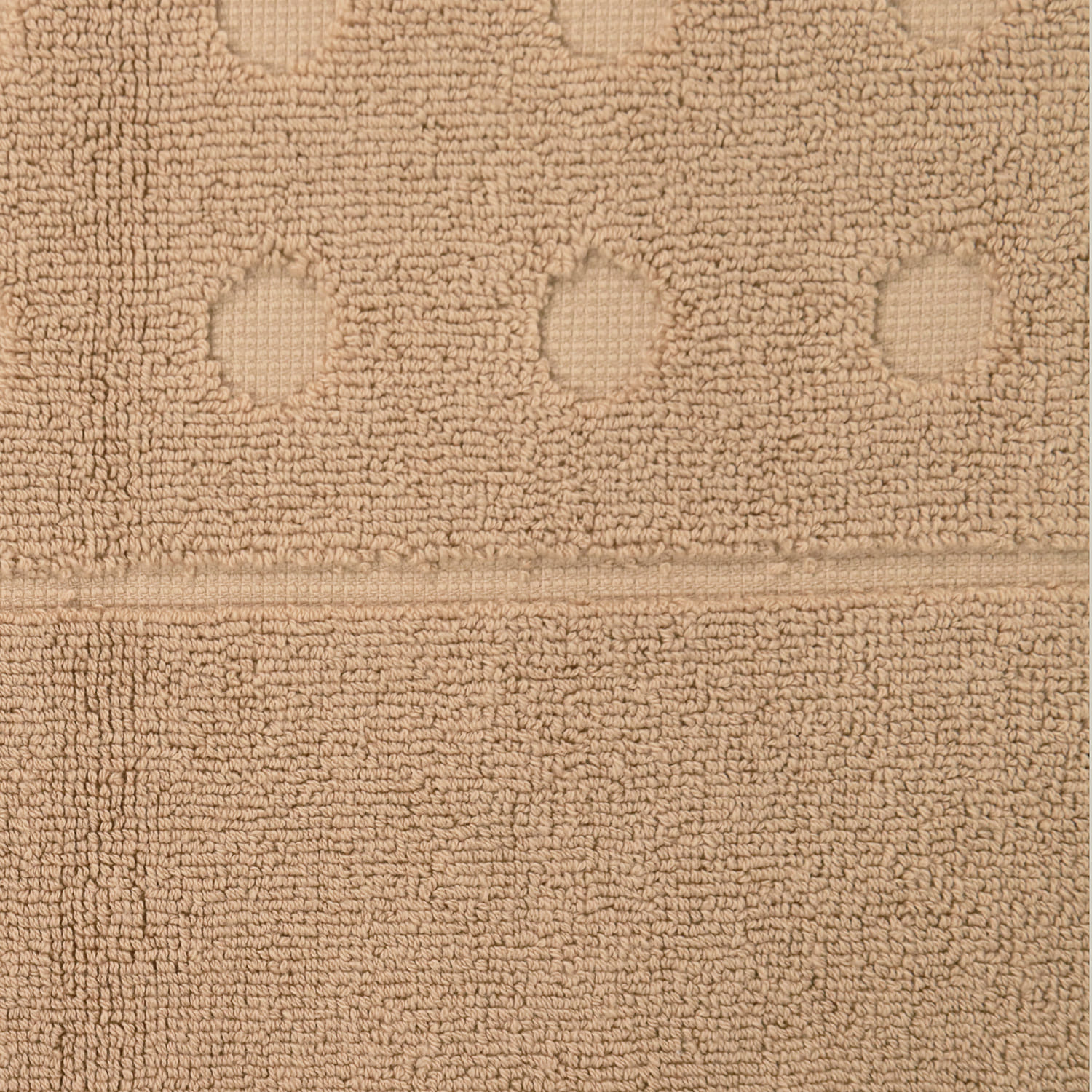 HOME LIVING STYLE TOWEL RUG POLKA 17X28INCH BROWN