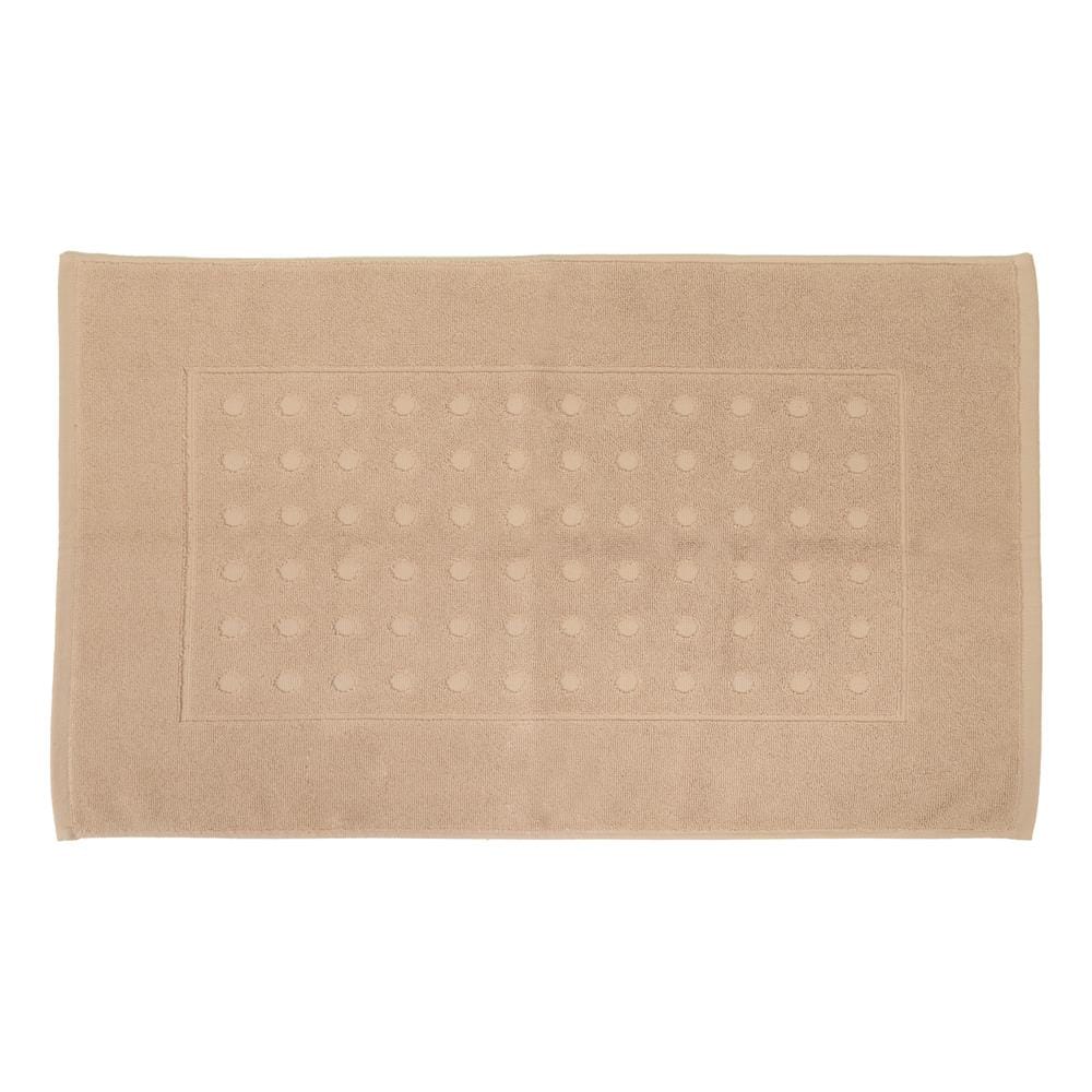 HOME LIVING STYLE TOWEL RUG POLKA 17X28INCH BROWN