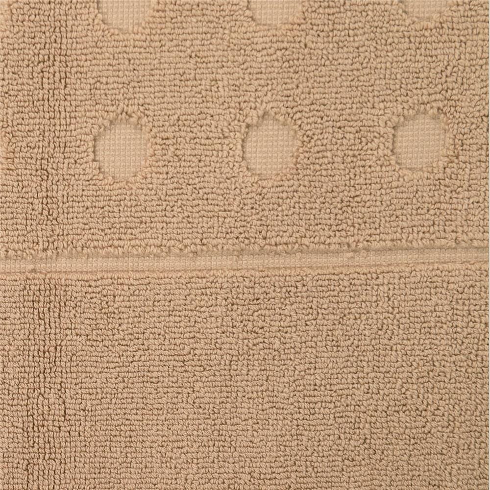 HOME LIVING STYLE TOWEL RUG POLKA 17X28INCH BROWN