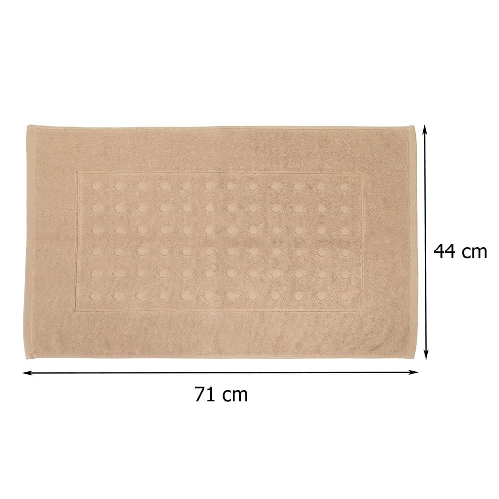 HOME LIVING STYLE TOWEL RUG POLKA 17X28INCH BROWN