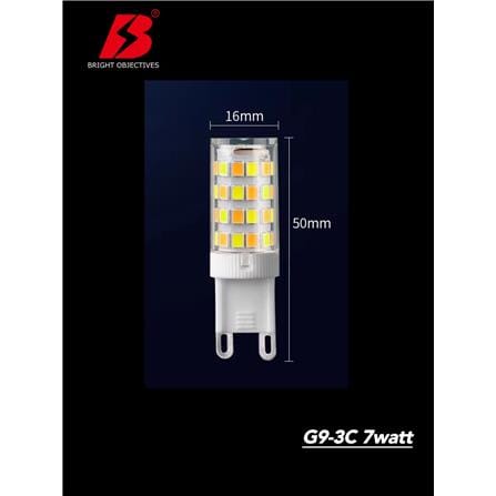 BRIGHT OBJECTIVE BULB G9-7W 3 COLOR
