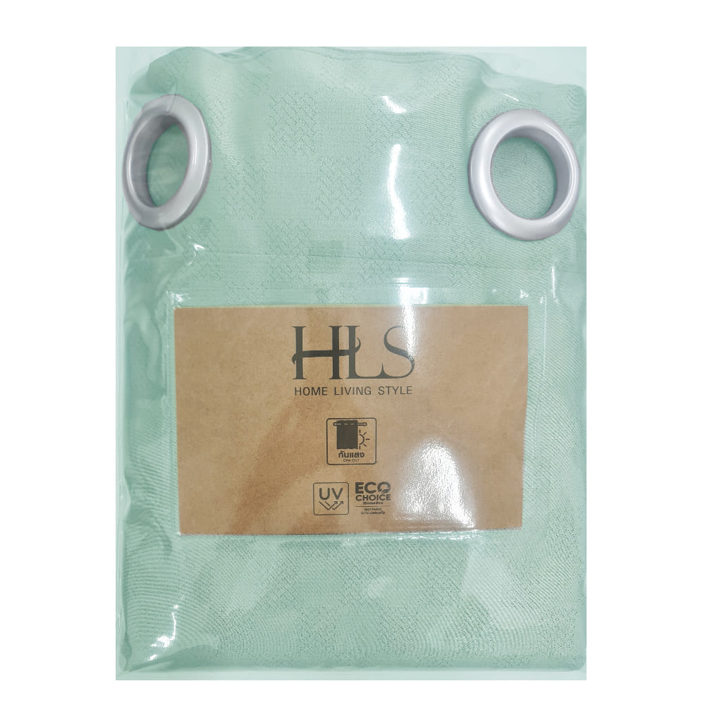 HOME LIVING STYLE CURTAIN EYELET QUARRY UV 150X220CM GREEN