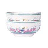 COLOR KING THE HERITAGE GARDEN CERAMIC BOWL 7" SET OF 2 - HERITAGE WHITE