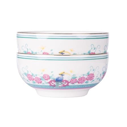COLOR KING THE HERITAGE GARDEN CERAMIC BOWL 7" SET OF 2 - HERITAGE WHITE