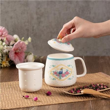 COLOR KING THE HERITAGE GARDEN CERAMIC MUG 400ML - HERITAGE WHITE