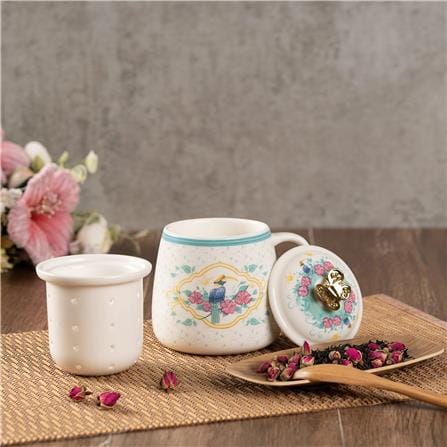 COLOR KING THE HERITAGE GARDEN CERAMIC MUG 400ML - HERITAGE WHITE