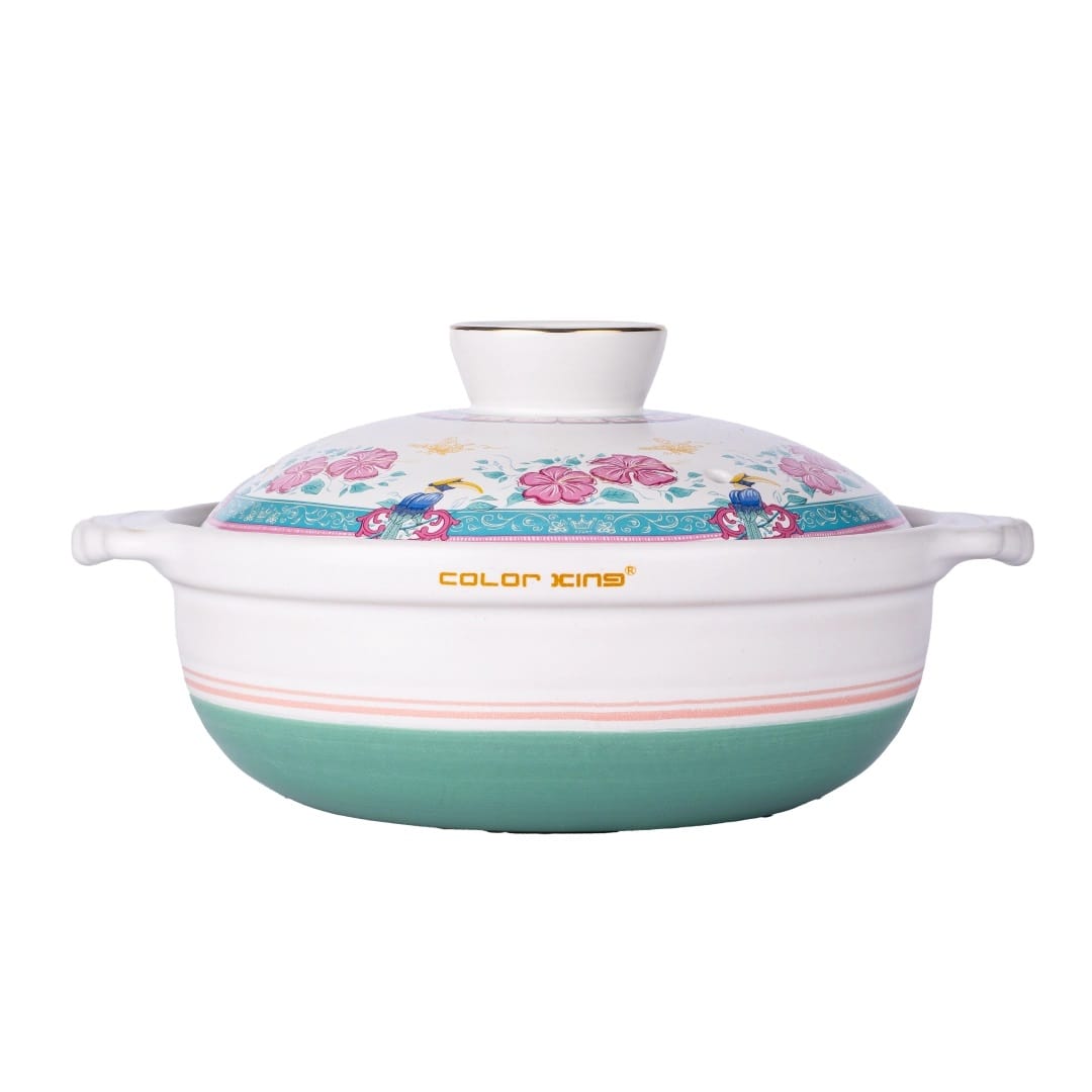 COLOR KING THE HERITAGE GARDEN CERAMIC HOT POT (2500ML) - HERITAGE WHITE
