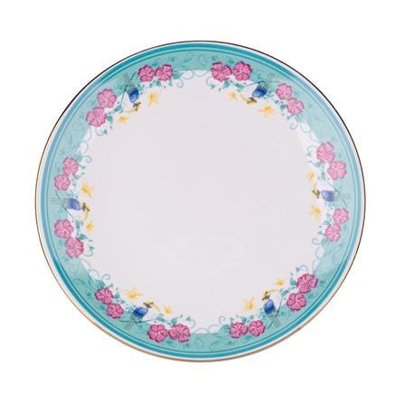 COLOR KING THE HERITAGE GARDEN CERAMIC DINNER PLATE 10" SET OF 2 - STRAITS GREEN