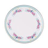 COLOR KING THE HERITAGE GARDEN CERAMIC DINNER PLATE 10" SET OF 2 - HERITAGE WHITE