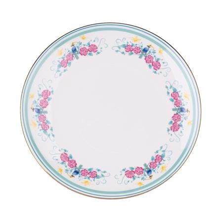 COLOR KING THE HERITAGE GARDEN CERAMIC DINNER PLATE 10" SET OF 2 - HERITAGE WHITE